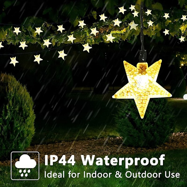 Star Solar String Lights, 39ft 100 LED Solar Lights Outdoor, 8 lägen Star Twinkle Light Vattentät Solar String Lights w