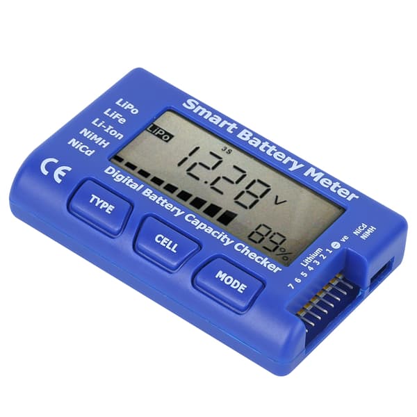 Intelligent Digital Batteritestare LCD-skärm 5 i 1 Batterikapacitetsmonitor