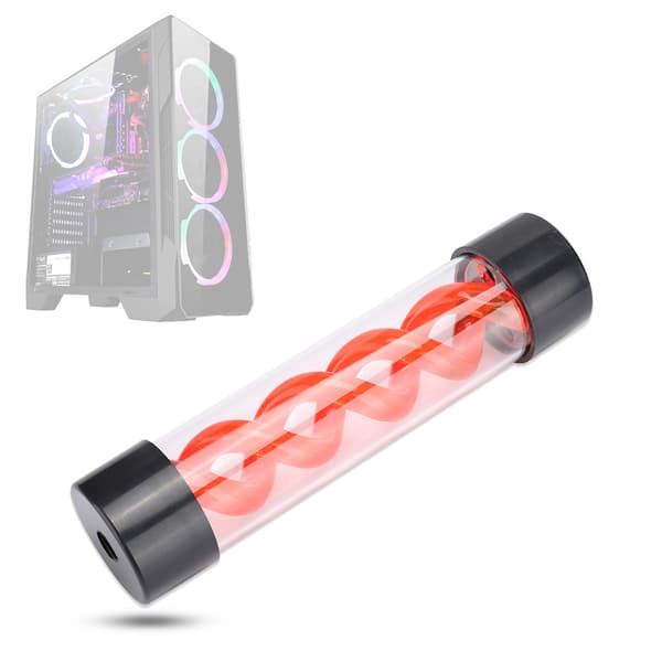 Vandtank 200MM med G1/4 gevind til PC Desktop Computer Cooler AccessoryRed