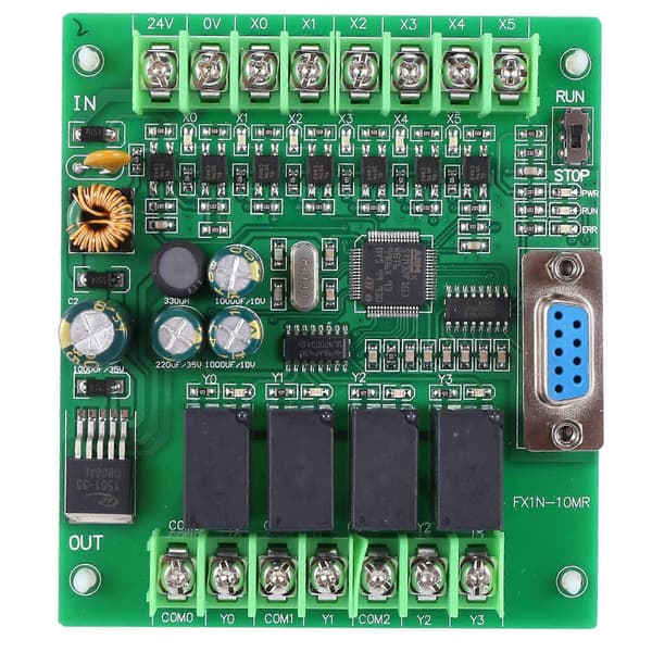 Plc Fx1N-10Mr Industriell Kontrollkort Plc Smart Hemkontroll Programmerbar Green