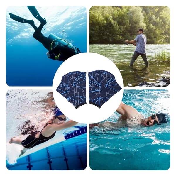Aquatic Simträningshandskar Med Simhud Fingerlösa Vattenresistenta