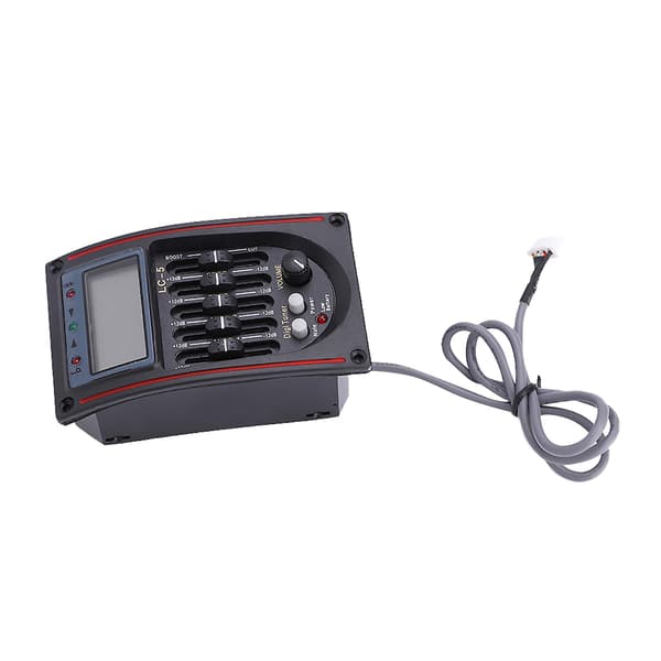 LCD 5-bånds akustisk guitar forforstærker EQ LC-5 Equalizer tuner Piezo pickup