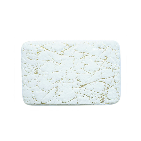 Kylpyhuone, keittiö, wc, liukumaton imukykyinen matto, marmorikuvioinen lattiamatto, askelmatto, valkoinen, 50*80cm,