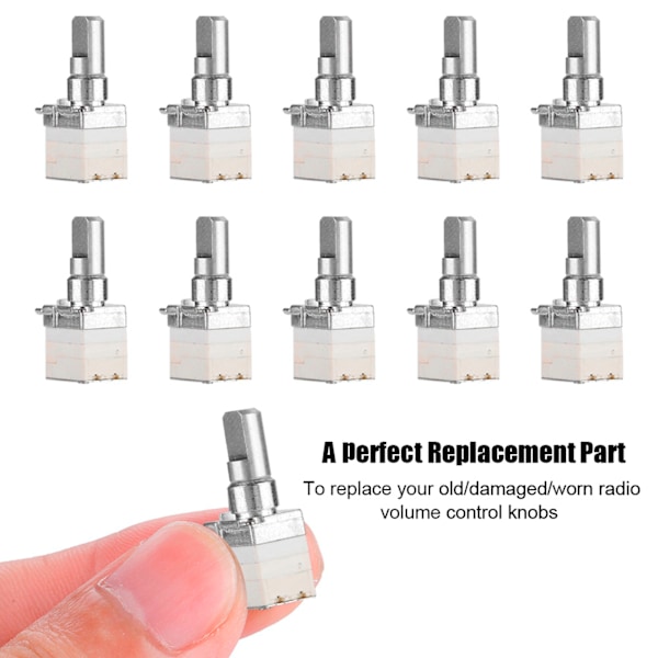 10-pak Volumenkontrol Knapper til Motorola To-vejs Radioer CP040/CP140/CP160/CP180