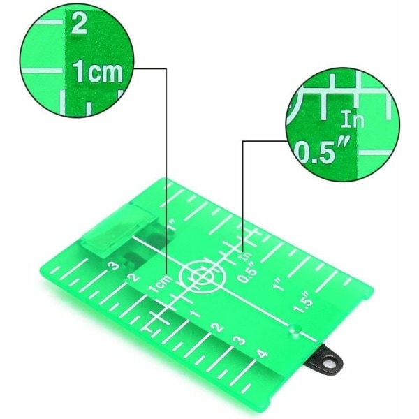 Tp01G Green Laser Target, Magnetic Laser Target med reflektorer, Til brug med Cross Line Green Laser, Til Green Laser Synlighedsforbedring,