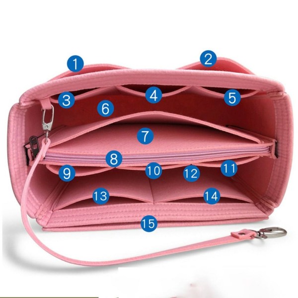 Innsatspose i filt Makeup Organizer BEIGE 30*16*16CM 30*16*16CM beige 30*16*16cm-30*16*16cm