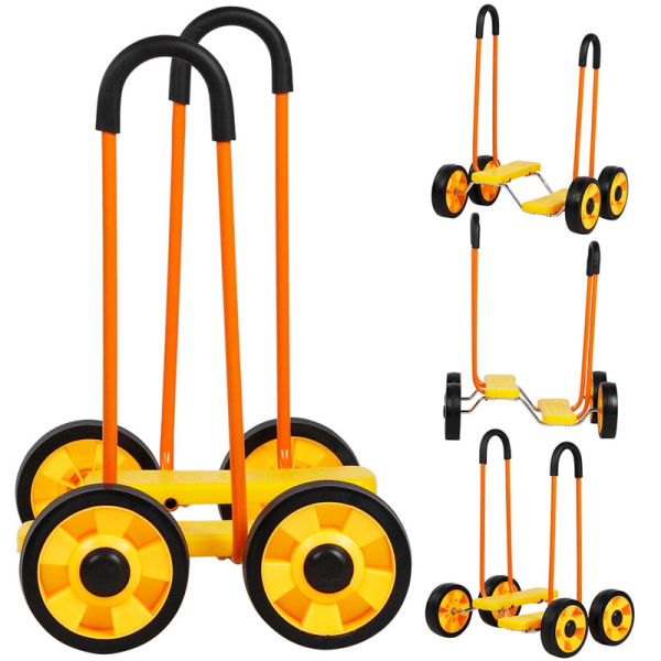 Balansfyrhjuligt fordon lämpligt för barn att träna leksaksfordon för förskoleundervisning (gul)