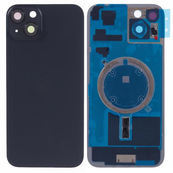 Til iPhone 15 Batterihus med beslag + kameradæksel udskiftningsdel - Sort Multicolor Black