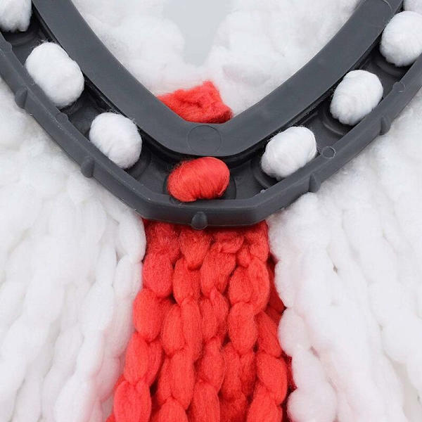 4kpl Turbo Red Cotton Mopin pään mikrokuitumoppikorvaus pyörivään moppiin