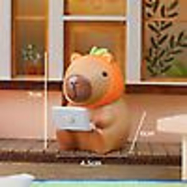 Tecknad Capybara prydnad Söt harts hantverk Djurform leksak docka barn vuxen födelsedagspresent