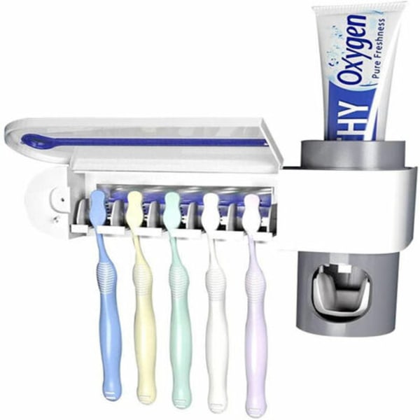 Tandbørsteholder, sterilisator, automatisk opbevaring, automatisk tandbørsteholder, vægmontering