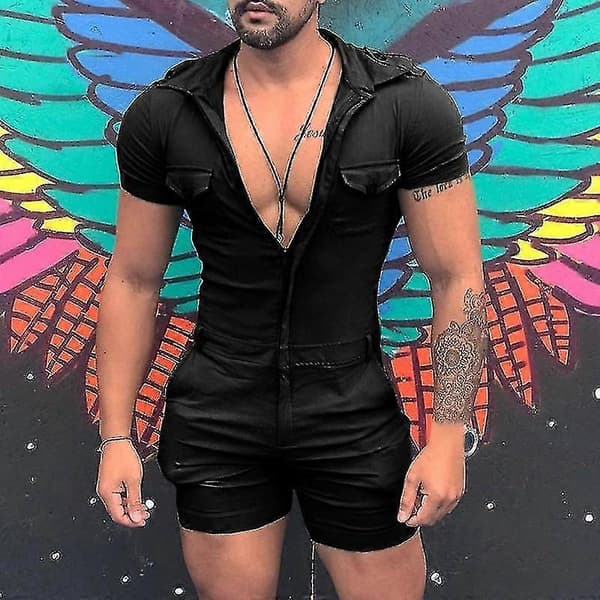 Herre Jumpsuits Shorts i ét stykke, afslappet mode