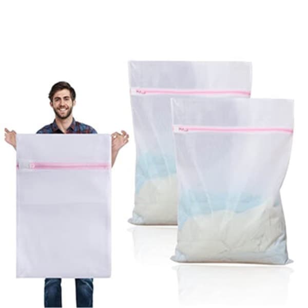 2-pak vaskenet 80cm x 60cm Stor vaskepose til vask[ht]