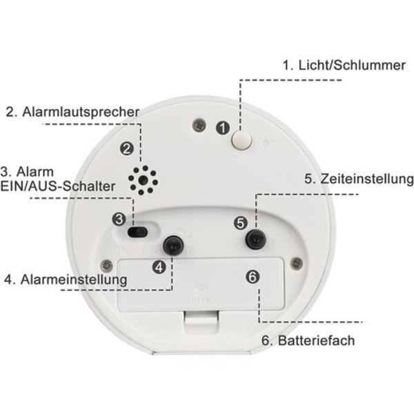 Barnevekkerklokke Analog Gutt Jente Stille Batteridrevne Bordklokker Ingen tikkende Sengekant Stor funksjonslampe for seng