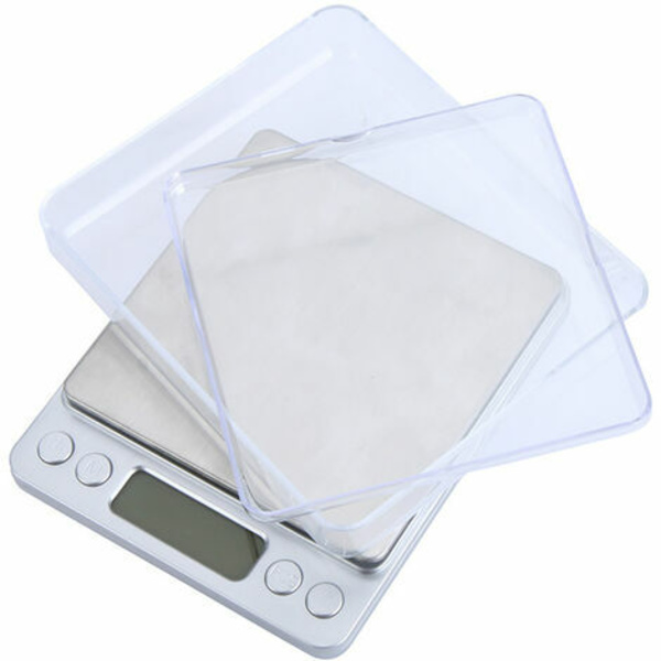 Elektronisk digital vekt, med to skuffer, 500G / 0,01G