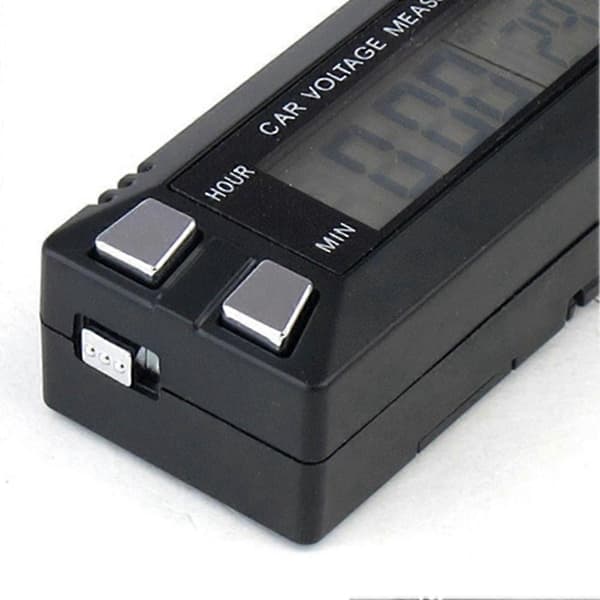 12V 24V Biltermometer LCD Digital Køretøjsspændingsmonitor Ur Biltemperaturmåler Voltmeter Kabelsensor[ht]