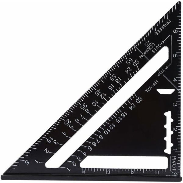 Svart oxiderad triangel aluminiumprofil (7" metrisk svart) för verktygsrum