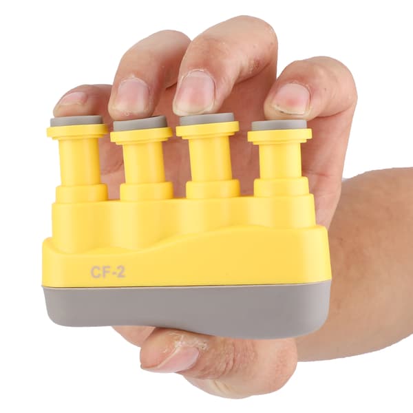 Barn Variabel Hand Finger Styrka Spänning Tränare Grip Trainer för piano gitarr (Gul)