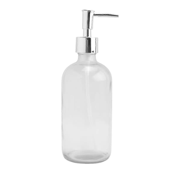 Sæbedispenser Klar Glas Sæbedispenser med Pumpe 16 Oz Genopfyldelig Flydende Håndsæbedispenser til Badeværelse Køkken Transparent color