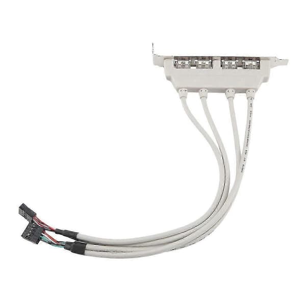 Dobbelt bundkort 9-bens header til 4-ports USB 2.0 hun-kabel PCI-beslag