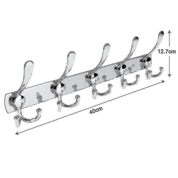 Wall Mounted Clothes Rack Long, Wall Mounted Clothes Hooks, Clothes Hanger Silver