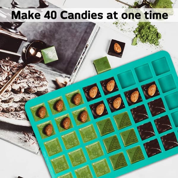 Silikoneforme til chokolade 40 firkantede hulrum og brownie til hjemmet[ht]