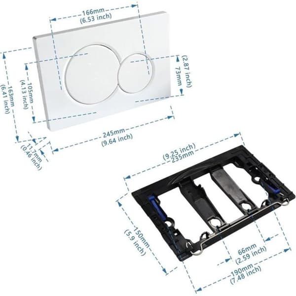Geberit SIGMA 01 hvid dobbelt skylleplade (115.770.11.5)