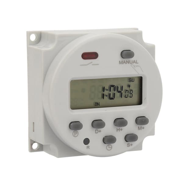Programmerbar Digital Timer Switch Kompakt Storlek 7 Dagar 1S till 168h 5VA 110V AC