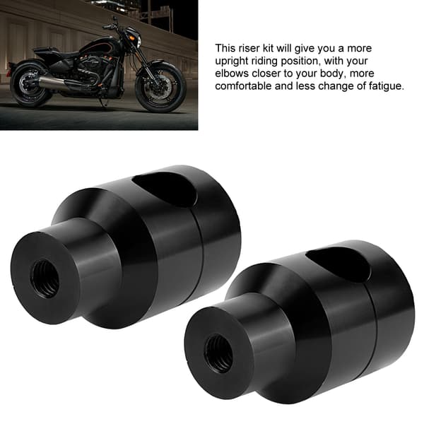 Parlyft 22mm Aluminium Legering Motorcykel Styr Sort