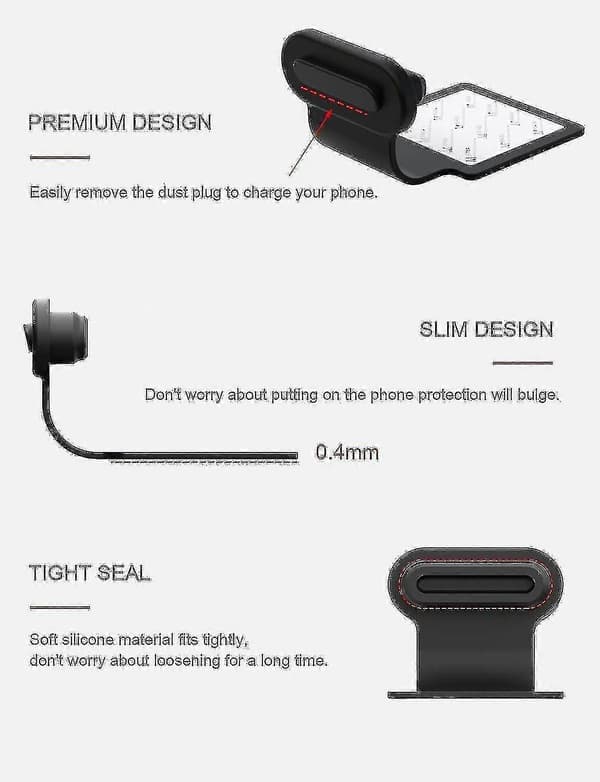 [HT]2 kpl. Pölysuoja puhelimelle, USB C/Type C, Pölysuoja, USB C -latausportin pölysuoja