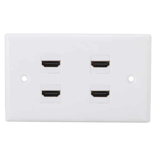 4-Port Spänne HDMI Kopplingsskydd Ljud Video HDTV Väggplatta Panel