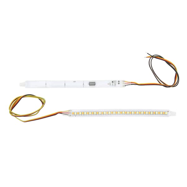 2 STK 12V Universal LED Blinklys Sidespeil Indikator Strip Varsellys Reflektor