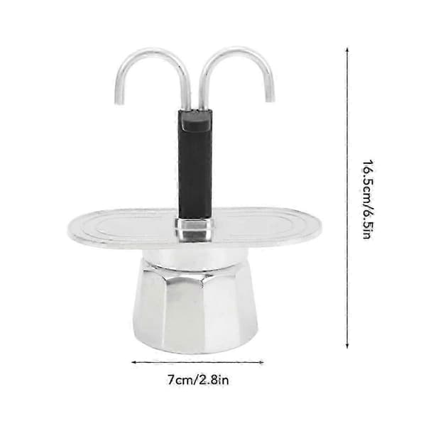2-kopps kaffetrakter, 100 ml mini kaffekanne dobbelthodeutgave 0125