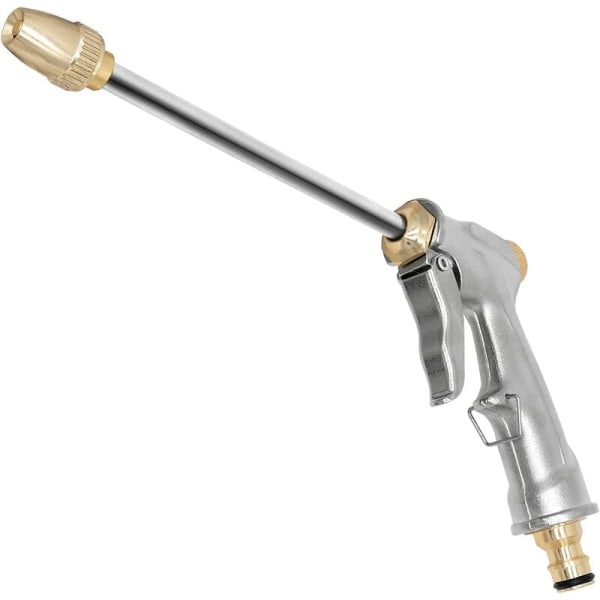 Metal vandpistol, højtrykshavesprøjte, let flowkontrolknap - 100 % metal - havevanding