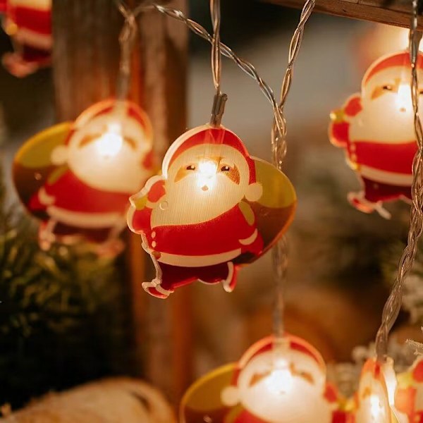 Julgransljussträng för festlig stämning Santa Claus