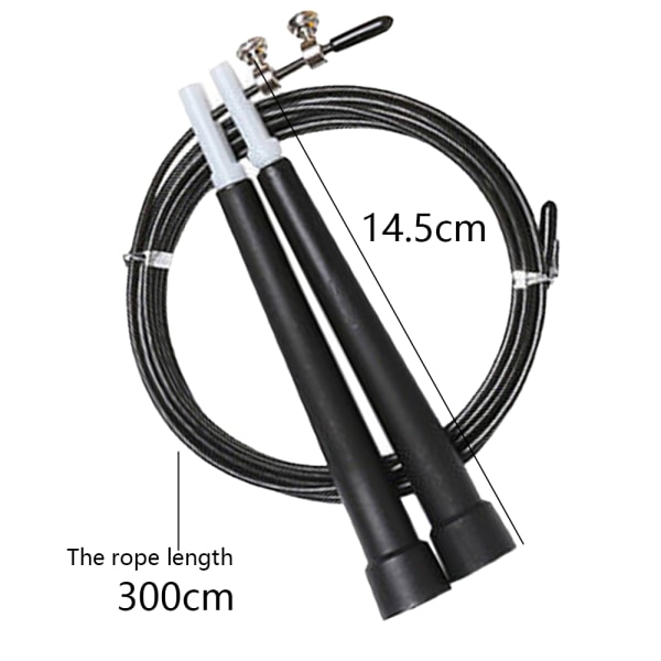 Hopprep - Speed ​​Rope, justerbar for boxning, resor black