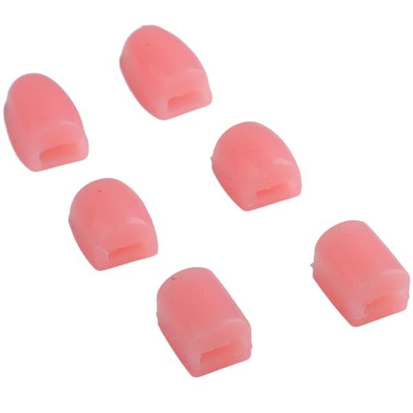 6 stk. Saksofonnøkkelforsterkere Silikon Komfortabel demping Saksofon Fingerpute Saksofon Tommelpute Rosa