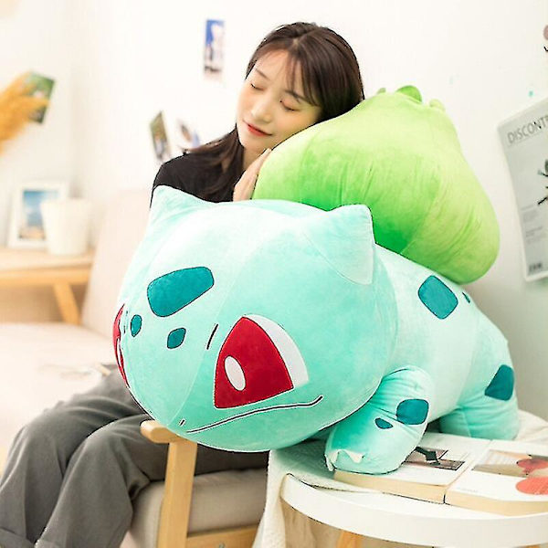 Stor størrelse Bulbasaur fylld leksak Söt tomte plysch Kawaii docka presenter for barn Jul baby gave - gose- og plyschdjur 45cm
