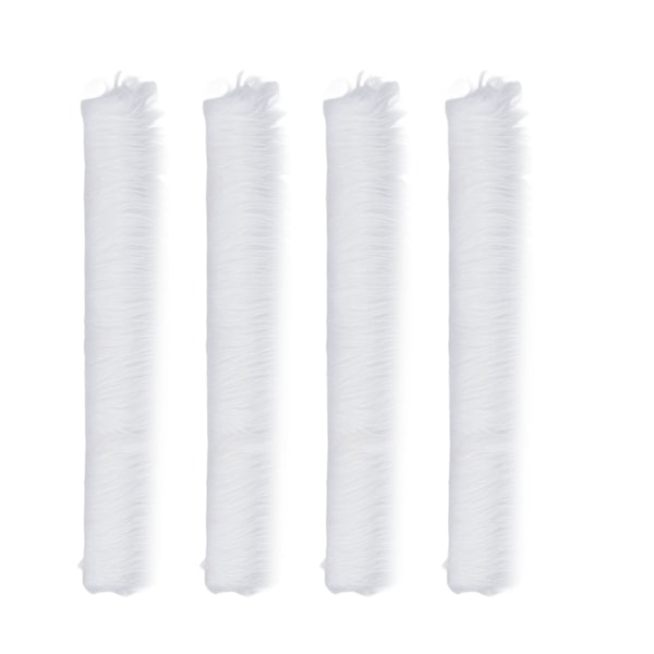 6 stk hvitt kunstpels 2x60 tommer mykt og behagelig vaskbart kunstig loddent pelsstoff for DIY-håndverk og klesøm