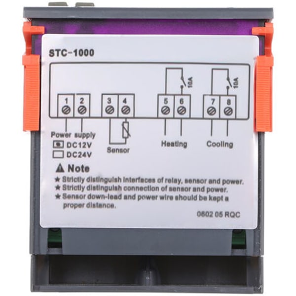 Lämpötilan säädin digitaalisella näytöllä jäähdytys- ja lämmitystermostaatille STC-1000, 12V - 12V