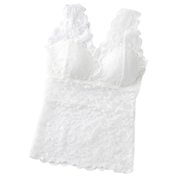 Spets Camisole Damstickade Sportunderkläder White XL