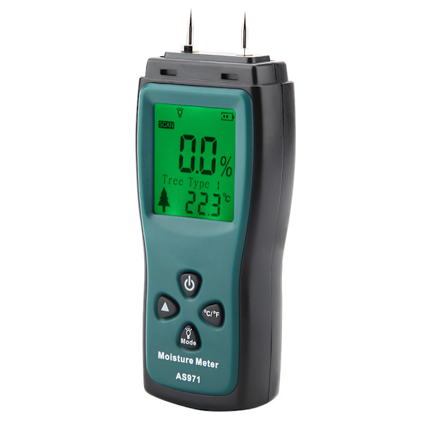 SMART SENSOR AS971 Digital Træfugtmåler LCD-skærm 0 til 40℃
