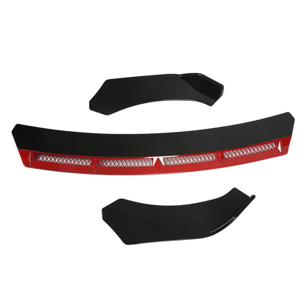 3-pack frontspoiler för stötfångare, universell spoiler, bilmodifiering för bil, röd