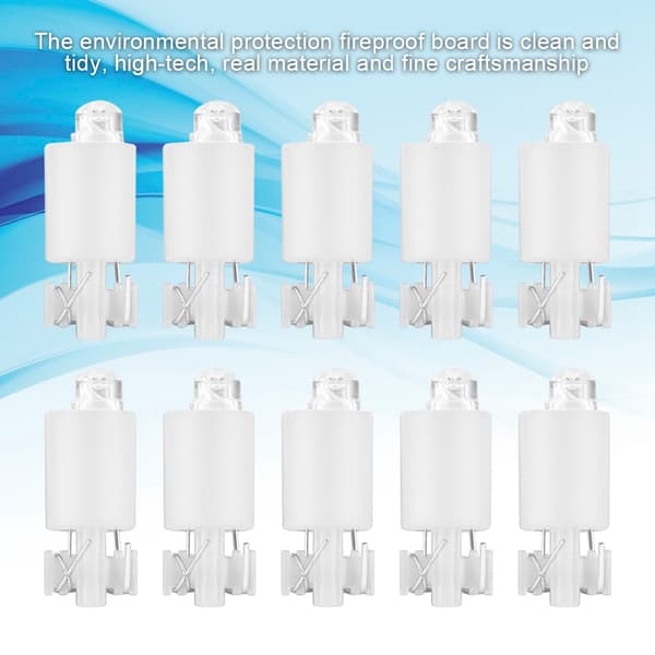 10 stk. Arkade Videospil Knap Switch Knap LED Lys Lampe Tilbehør (Hvid)