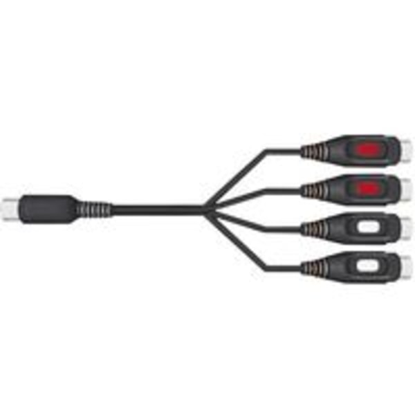 SpeaKa Professional SP-7870300 Cinch-RCA / lyd DIN-tilkobling Y-adapter [1x 5-pins hanndiode (DIN) - 4x Cinch-RCA
