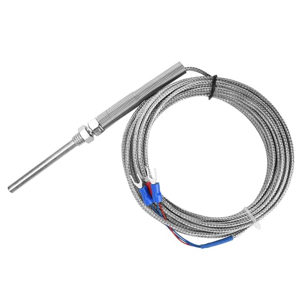 M8 PT100 Termoelement Sensor 50mm Längd 5m Kabel Temperaturområde 0-400℃