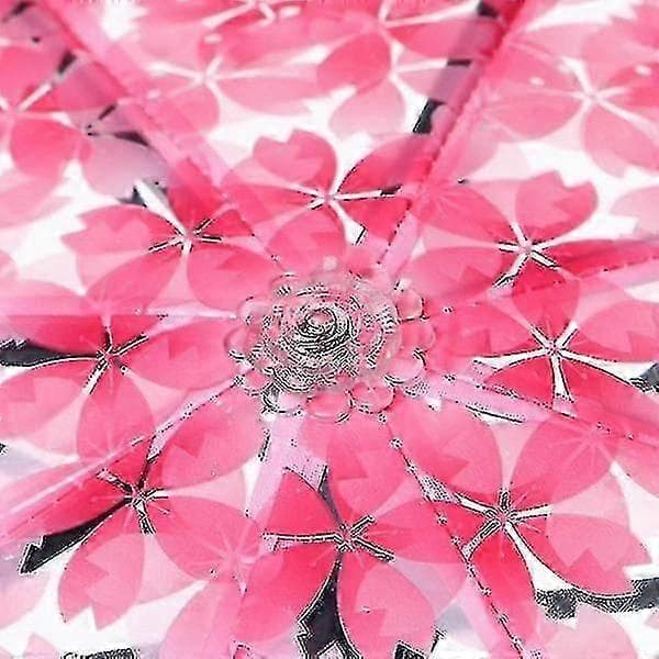 Transparent Klart Paraply Körsbärsblom(Rosa)