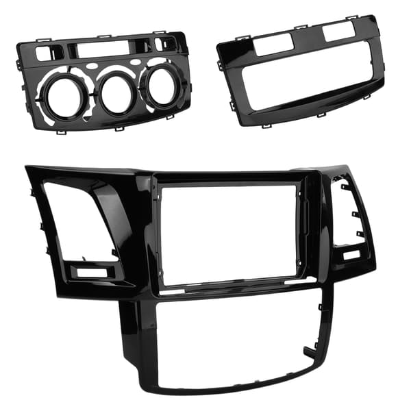 2-DIN bilstereoradio Fascia Sort Audio Panelramme Erstatning til Hilux 2009-2015