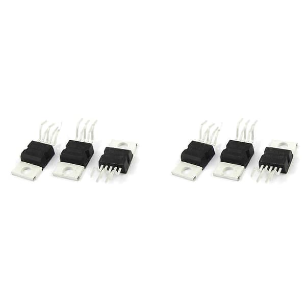 6 stk. TDA2030A enkelt op-amp lydoperationsforstærker IC-chips 5 ben Black& silver tone