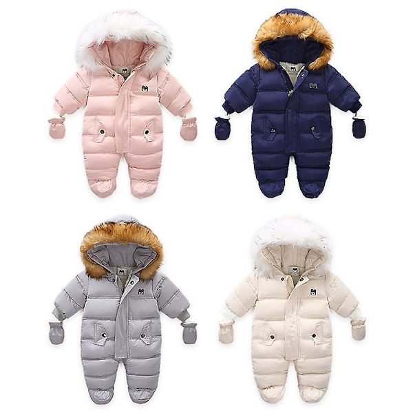 jumpsuit för baby fleece 73cm Navy